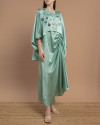 Xavia Ruched with Cape Kaftan in Soft Green