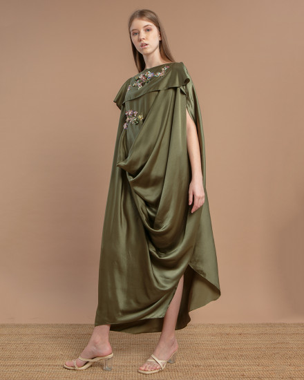 Xylia Signature Draped in Army Green