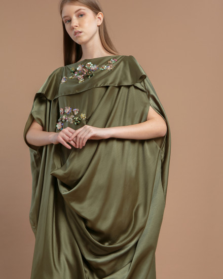 Xylia Signature Draped in Army Green