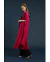 Illuna Embellished Silk in Fuchsia Outerwear