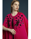 Illuna Embellished Silk in Fuchsia Outerwear