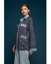 Carol Outerwear in Navy Blue Tweed & Denim