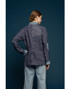 Carol Outerwear in Navy Blue Tweed & Denim
