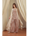 Kimaya Two Tone One Set in Dusty Pink and Pearl Ivory